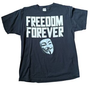 Freedom Forever V For Vendetta DC Comics Graphic T Shirt -XL
